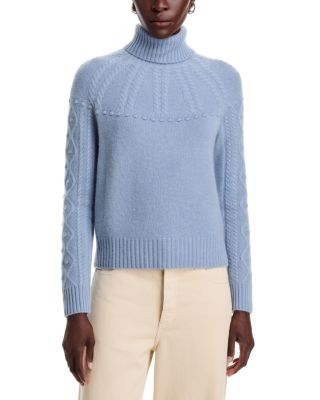 Cable Turtleneck Cashmere Sweater - Exclusive
