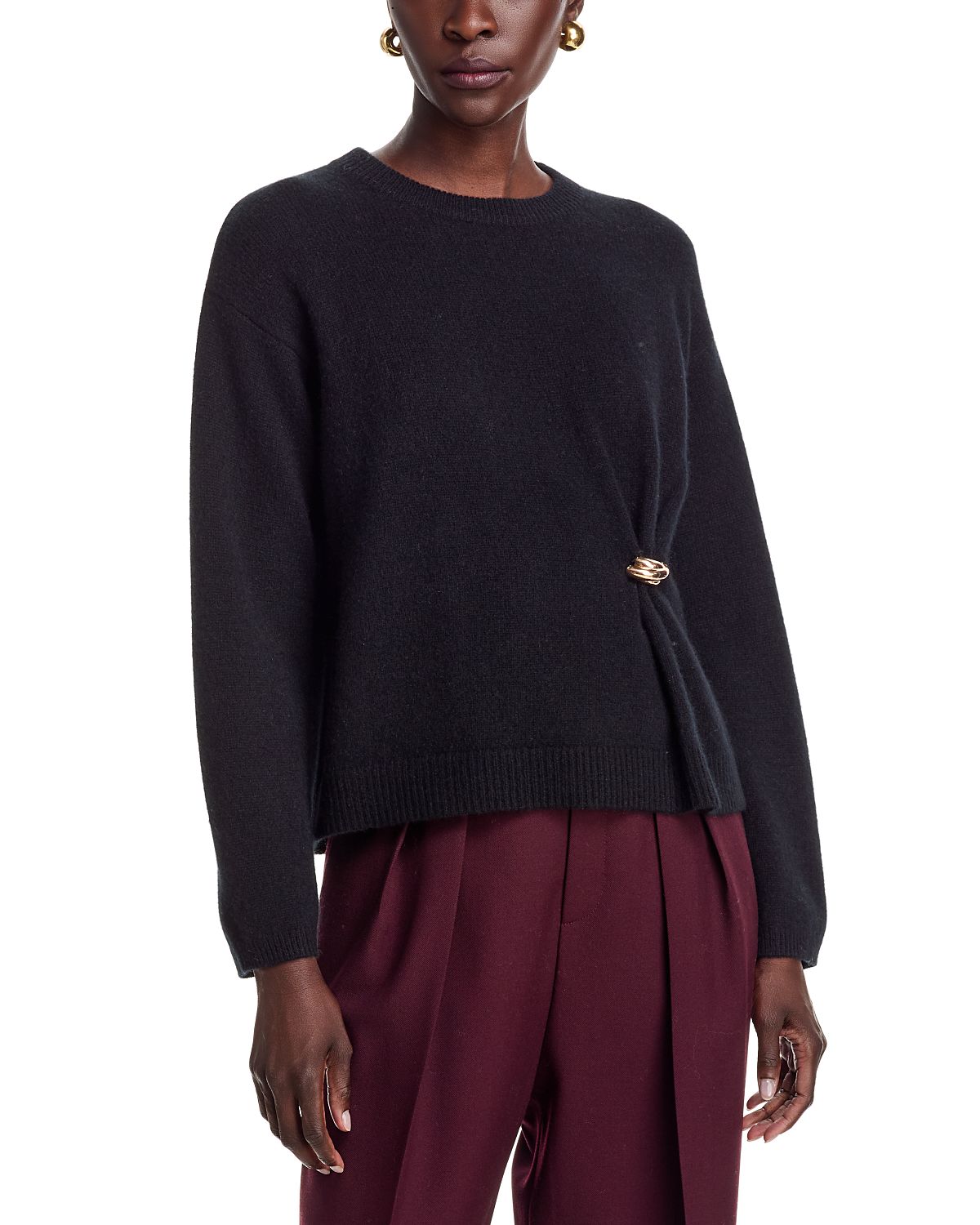 C by Bloomingdale's Cashmere Hardware Crewneck Cashmere Sweater, Exclusive