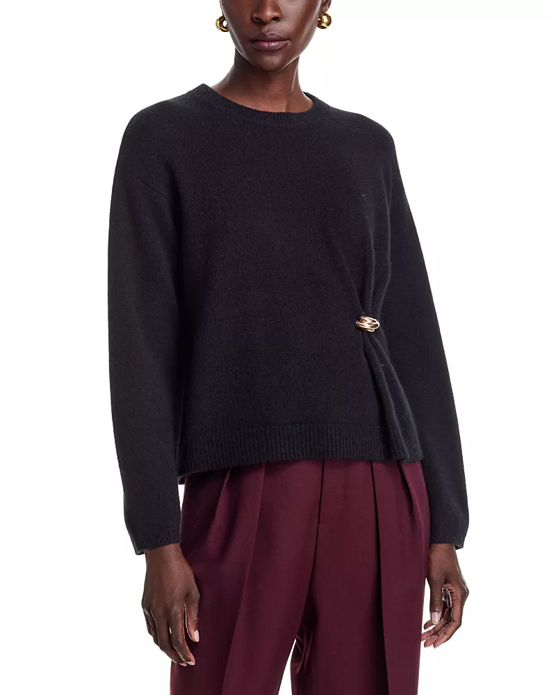 C by Bloomingdale's Cashmere Hardware Crewneck Cashmere Sweater, Exclusive