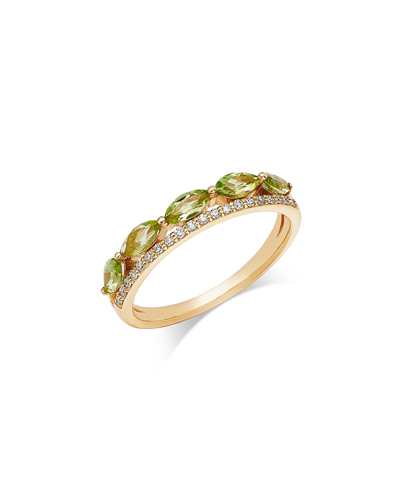 Bloomingdale's Fine Collection Gemstone & Diamond Classic Band in 14K Yellow Gold