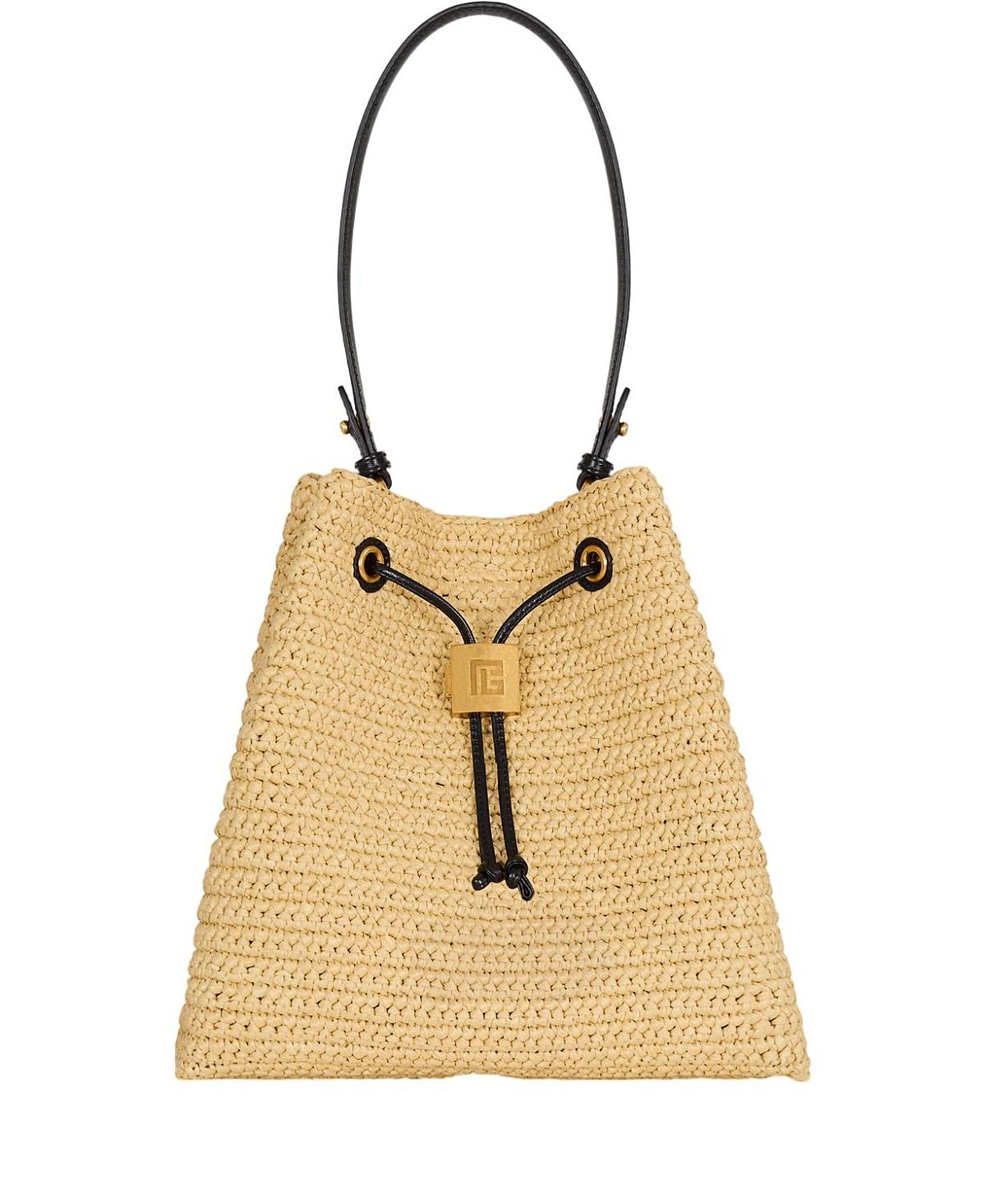Balmain Pulse Crochet and Leather Backpack