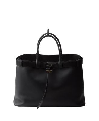 Buckle Leather Bag With Belt