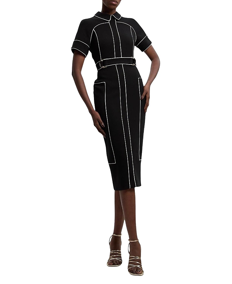 Karen Millen Compact Stretch Pencil Midi Dress