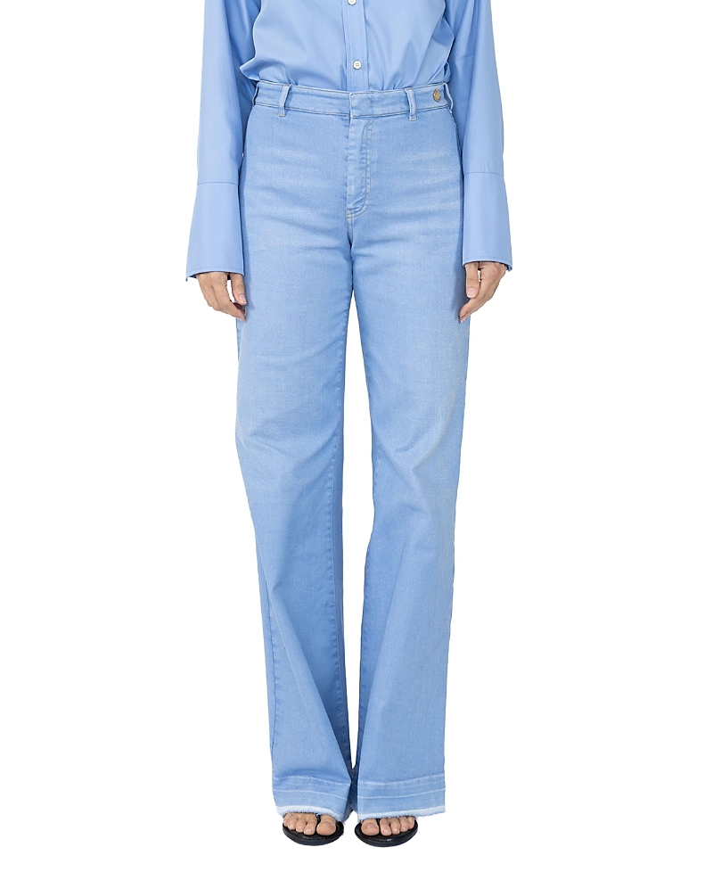 Callas Milano Jerry High-Rise Flare Leg Light Wash Pale Blue Jean