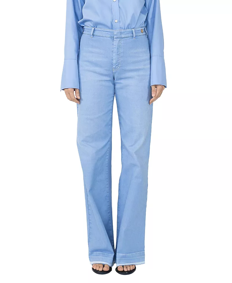 Callas Milano Jerry High-Rise Flare Leg Light Wash Pale Blue Jean