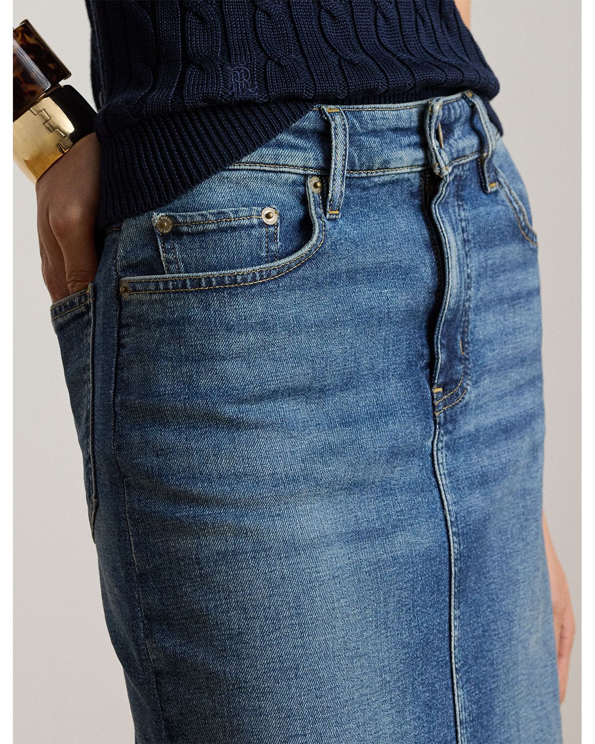 Denim Pencil Skirt thumbnail 4