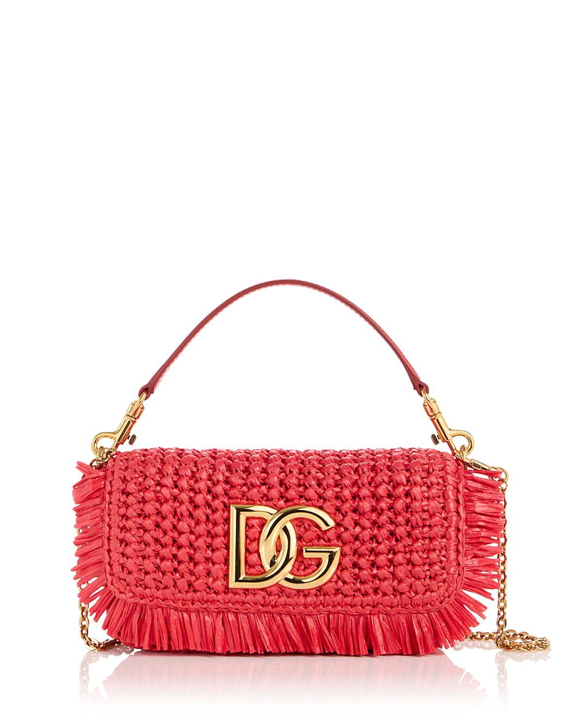 Dolce & Gabbana 3.5 Raffia Fringe Shoulder Bag