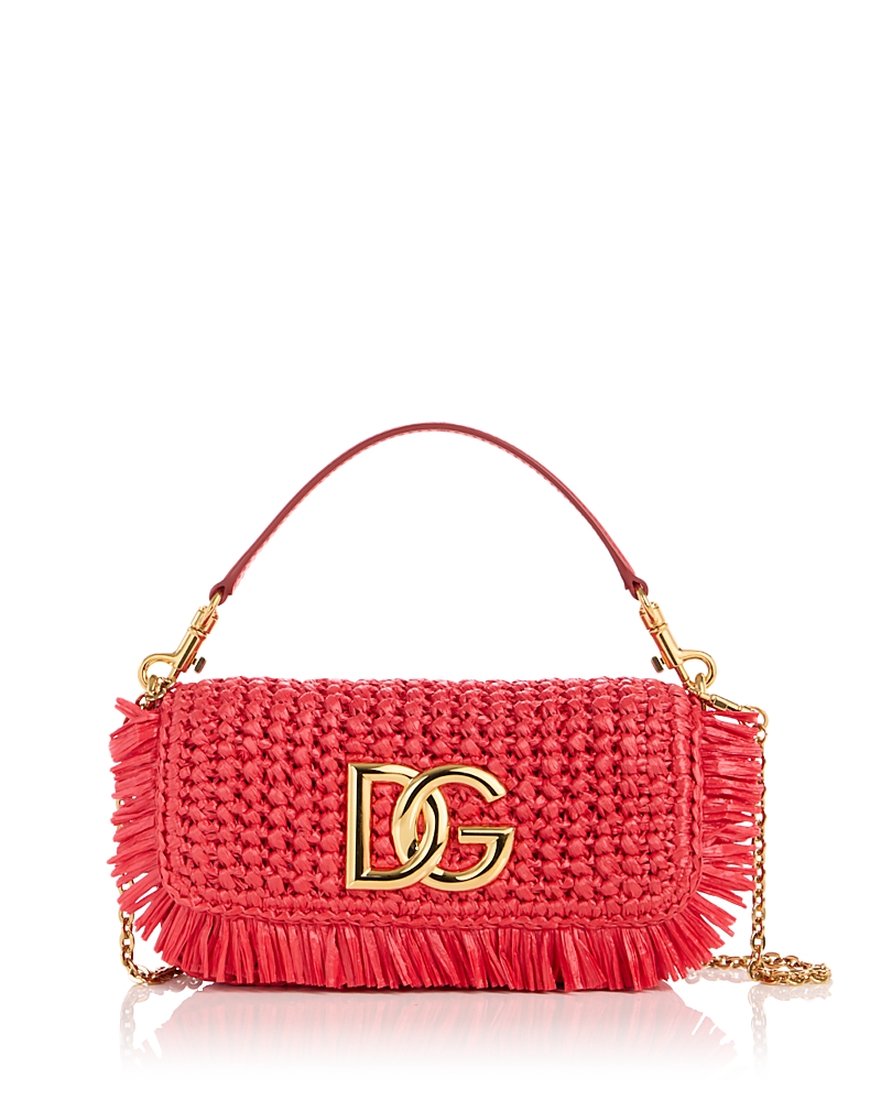 Dolce & Gabbana 3.5 Raffia Fringe Shoulder Bag