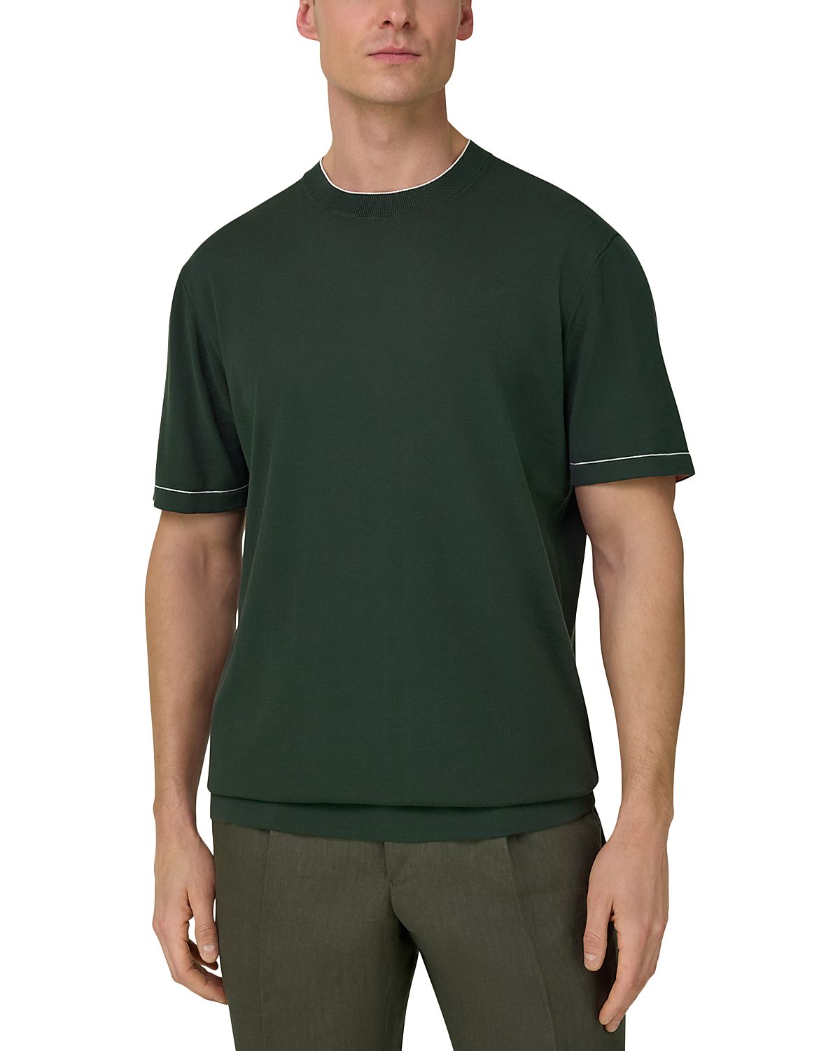 Boggi Milano Cotton Crepe Knit T-Shirt