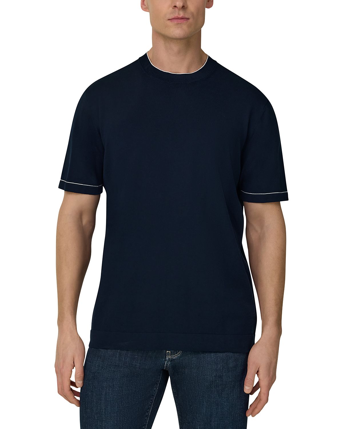 Boggi Milano Cotton Crepe Knit T-Shirt