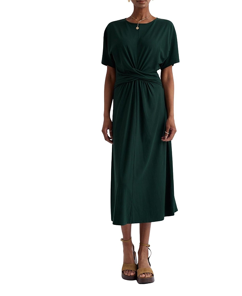 Seasalt Cornwall Water Mint Knot-Waist Jersey Midi Dress