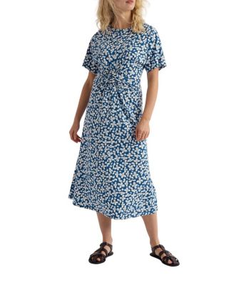 Seasalt Cornwall Water Mint Knot-Waist Jersey Midi Dress
