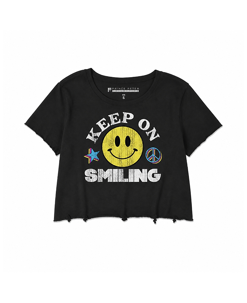Prince Peter Collection Girls' Keep On Smiling Crop Top - Big Kid