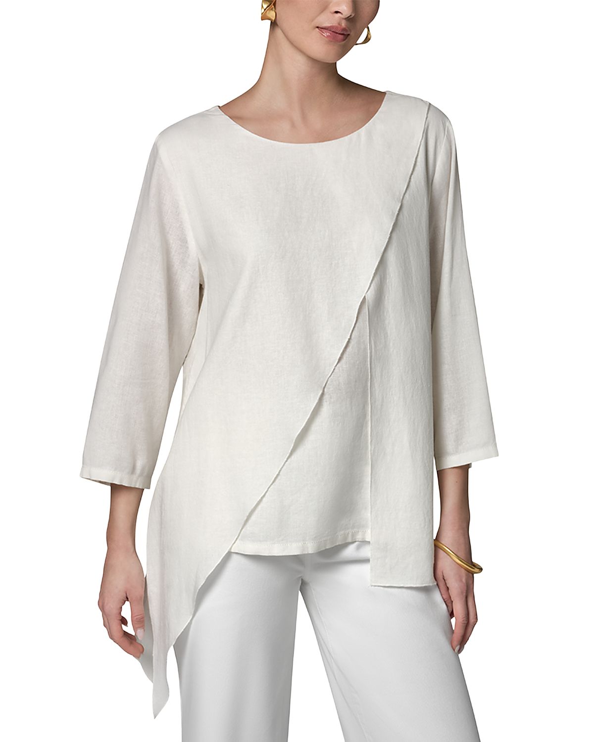 Donna Karan Asymmetric Layer Top