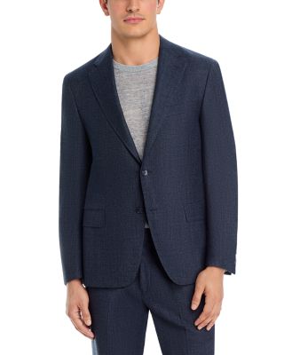 Textured Solid Slim Fit Suit Jacket