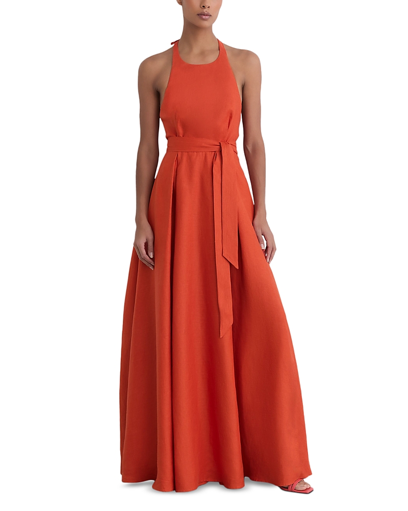 Reiss Paules Sleeveless Linen Dress