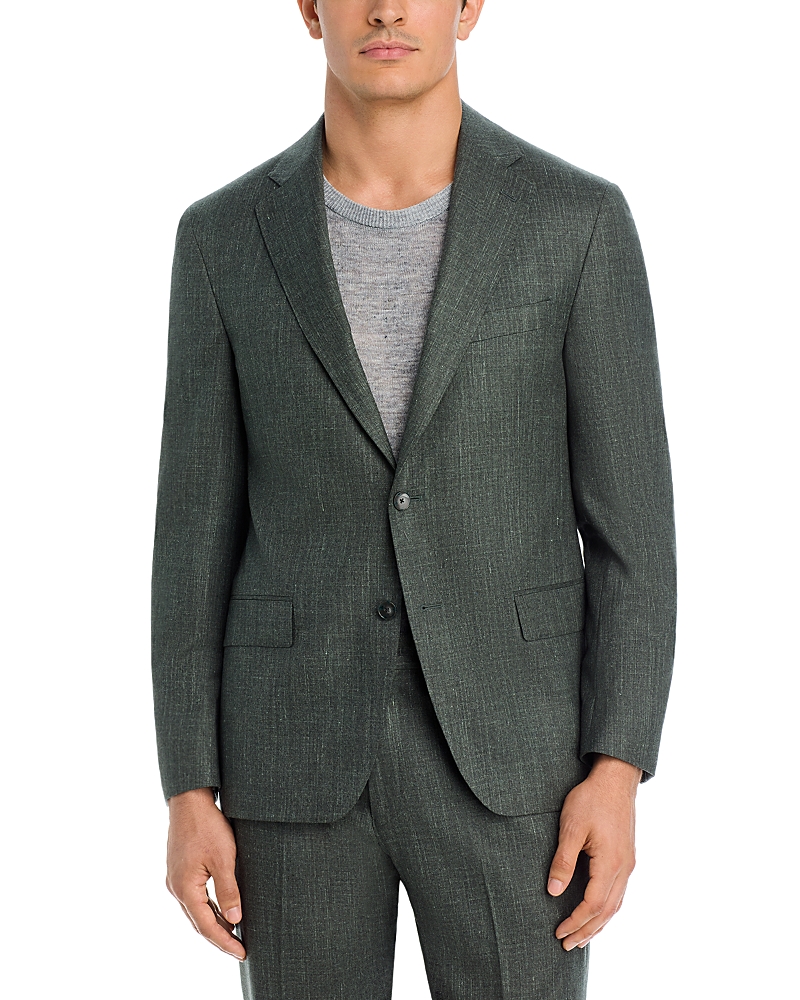 Vince Wool, Silk & Linen Melange Regular Fit Suit Jacket