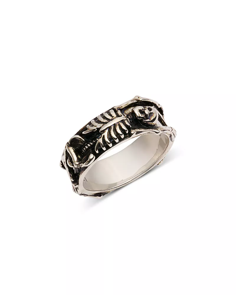 McQueen Men's Ottone Dancing Skeleton Ring