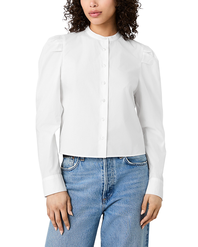 French Connection Cambria Button Down Puff Sleeve Top
