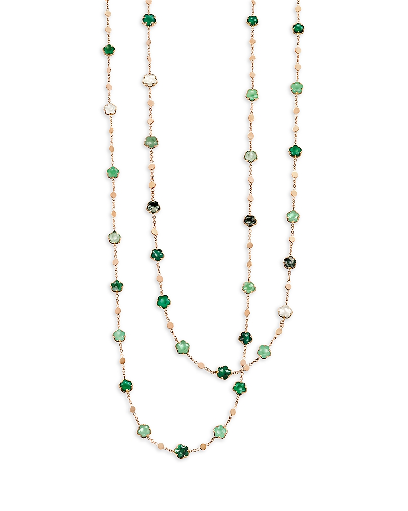 Pasquale Bruni 18K Rose Gold Figlia dei Fiori Multi Stone & Diamond Accent Sautoir Long Necklace, 40.5