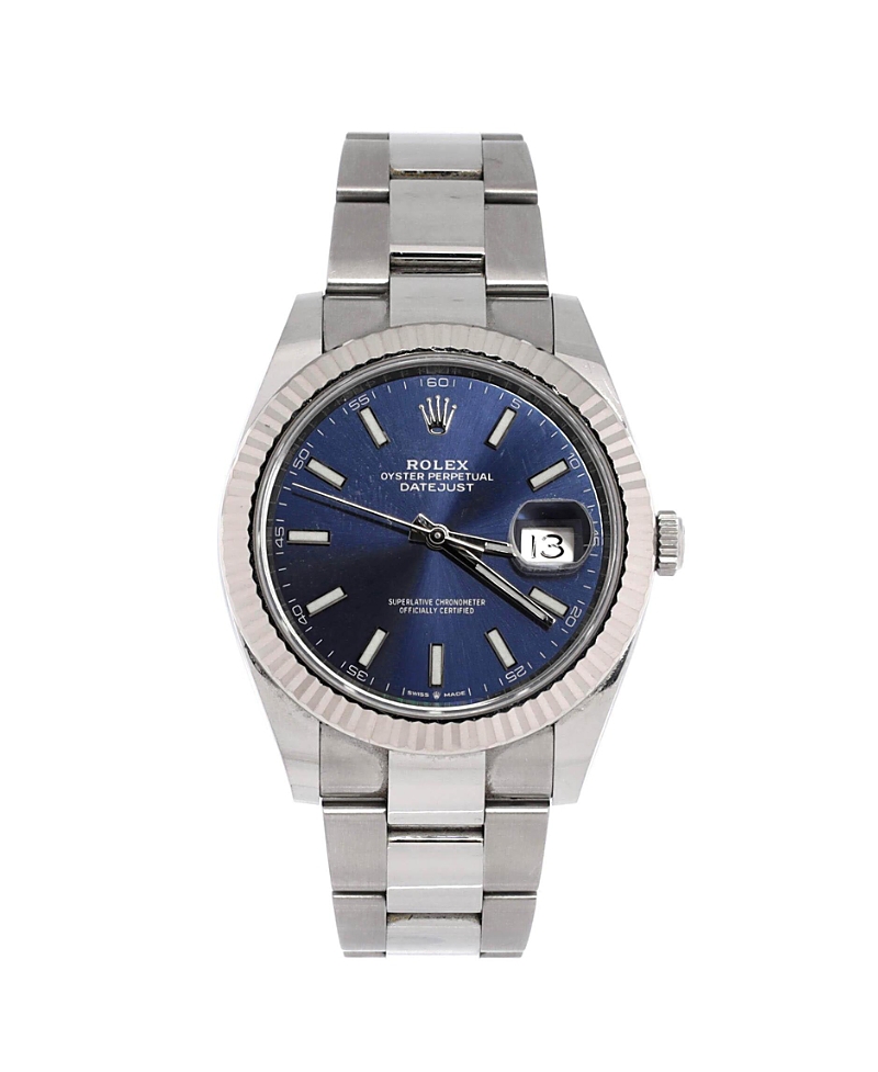 Pre-Owned Rolex Oyster Perpetual Datejust Automatic Watch in Stainless Steel and White Gold 41mm