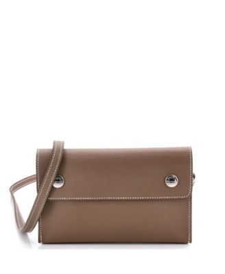 Pre-owned Pre-owned Hermes  Hermes Hermesnap Wallet Bag Epsom In Brown