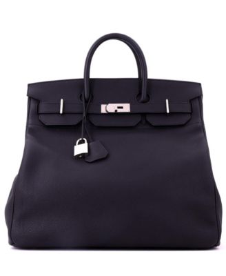 HAC 40 Handbag Black Togo with Palladium Hardware