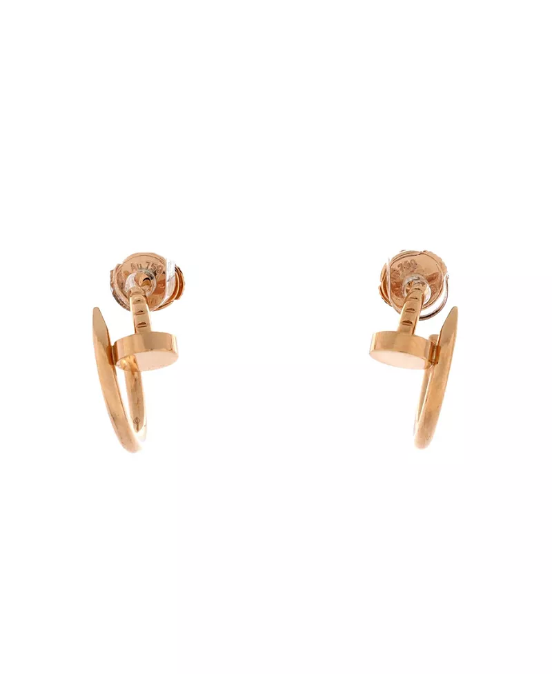 Pre-Owned Cartier Small Juste un Clou Hoop Earrings 18K Rose Gold