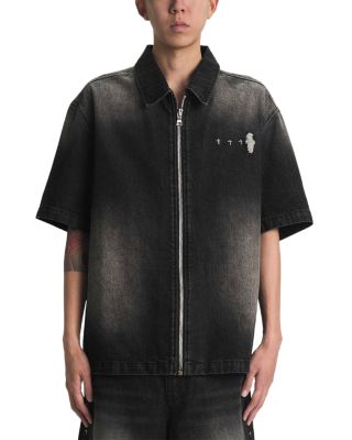 Distressed Zip Shirt