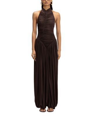 Ruched Halter Neck Jumpsuit