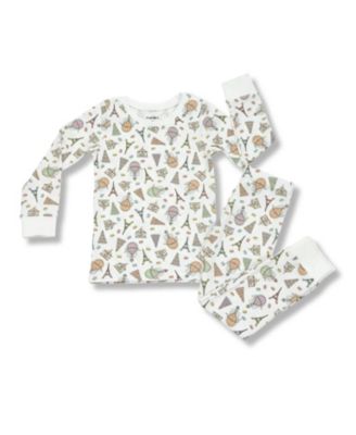  Girls' Kids Organic Short Sleeve Two-Piece Pajama Set - Baby, Little Kid, Big Kid