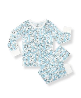 Norani Girls' Kids Organic Short Sleeve Two-Piece Pajama Set - Baby, Little Kid, Big Kid