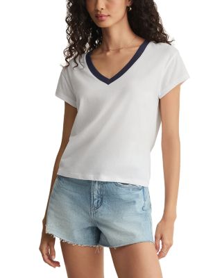 Z Supply Modern Colorblocked V Neck Tee