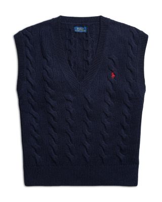Cable Knit Wool Cashmere Sweater Vest
