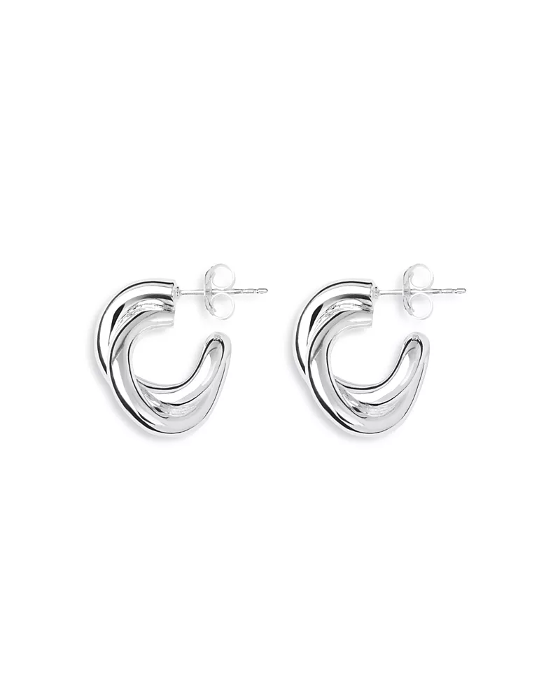 Lie Studio Diana Crossover Hoop Earrings