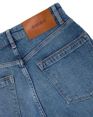 Aubrey High Rise Slim Straight Jeans in Mid Blue - thumbnail 8