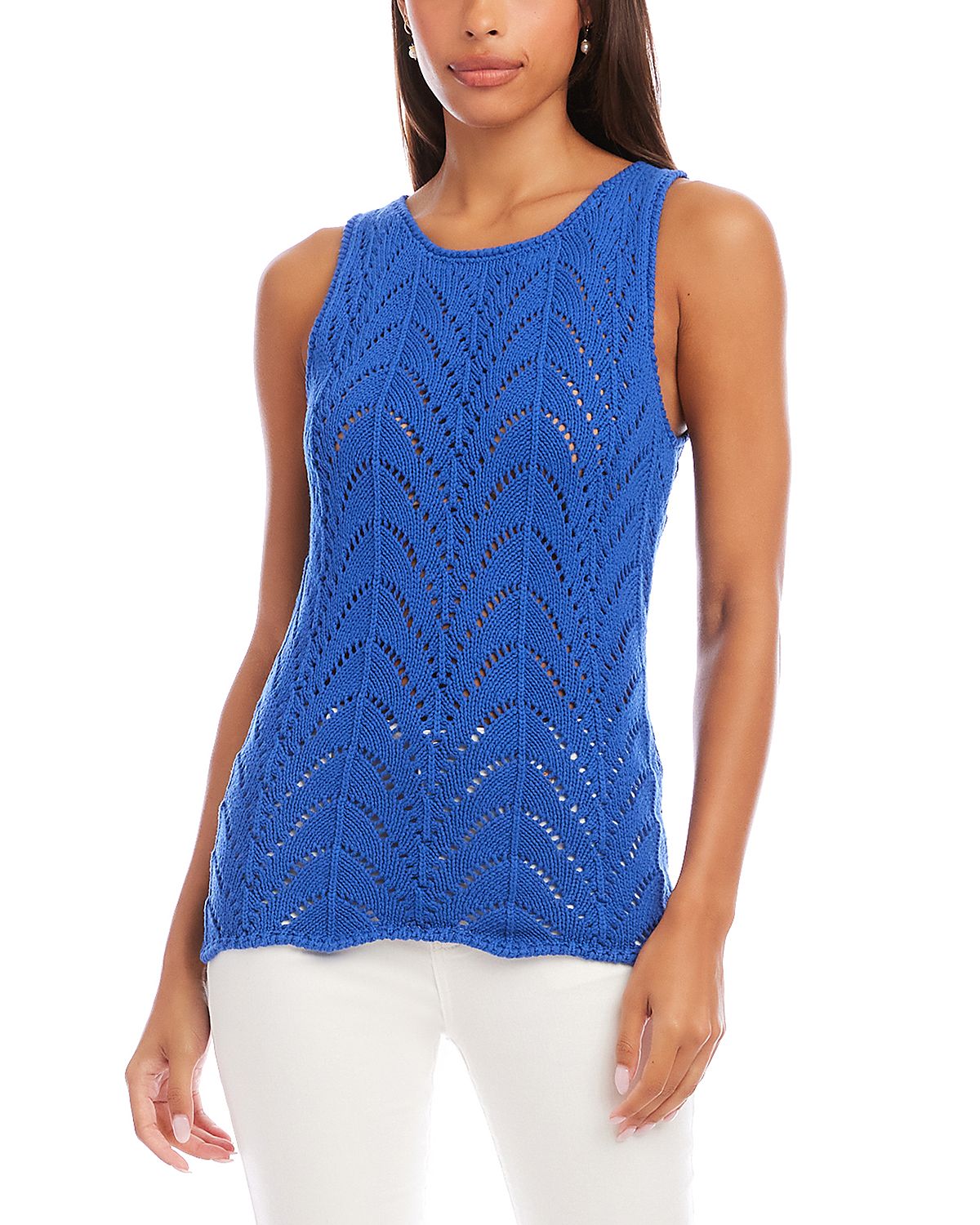 Karen Kane Crochet Sweater Tank Top
