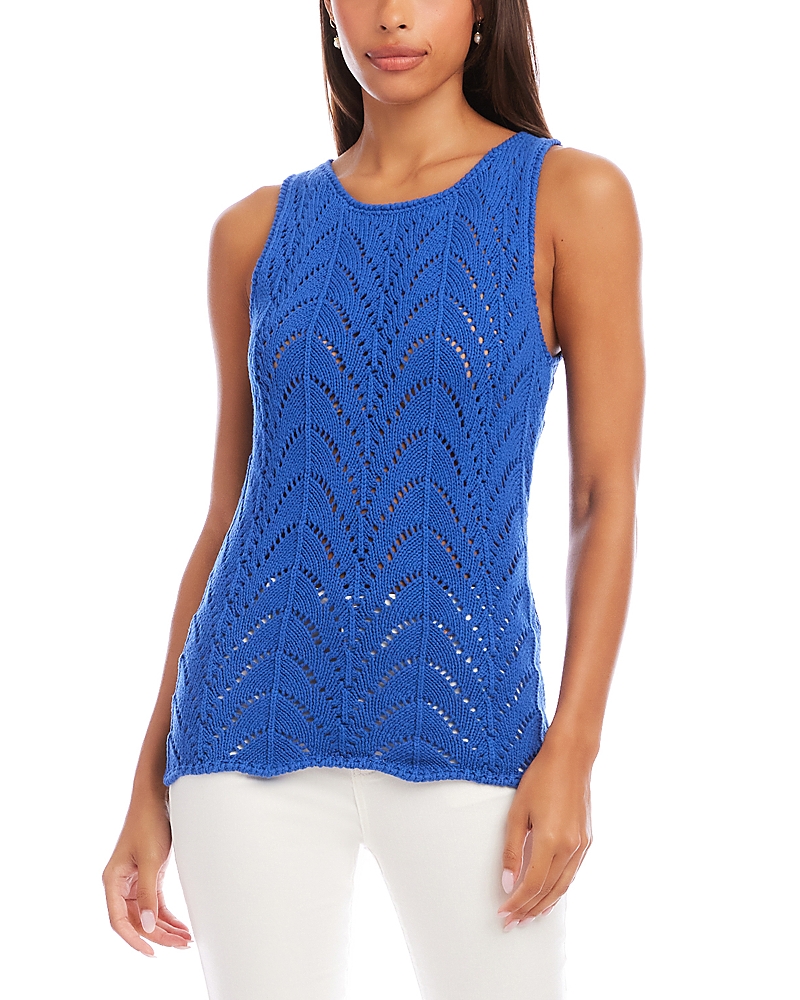Karen Kane Crochet Sweater Tank Top