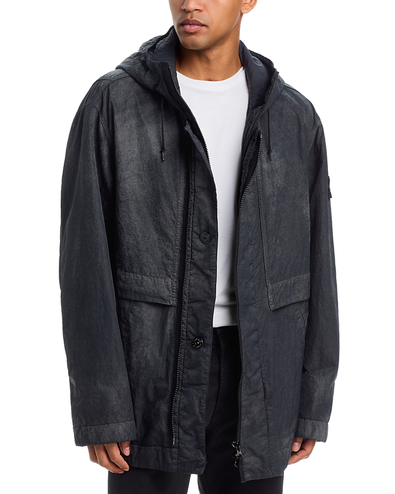 Stone Island Capospalla Hand Sprayed Hooded Parka Jacket