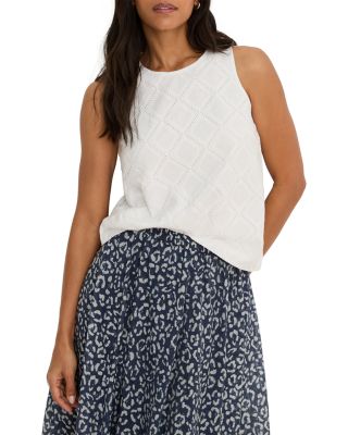 Nic+Zoe Diamond Eyelet Top