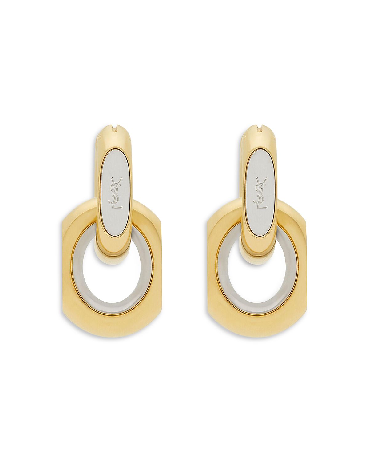 Saint Laurent Cassandre Duo Link Earrings