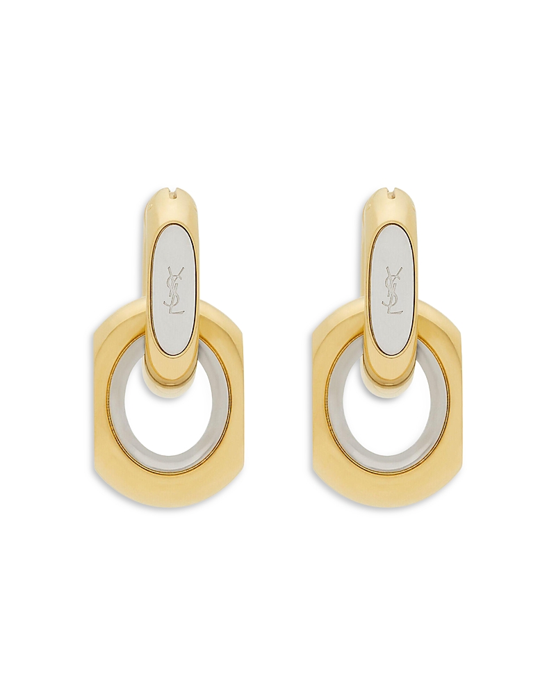 Saint Laurent Cassandre Duo Link Earrings