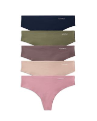 Calvin Klein Invisibles Thongs, Pack of 5