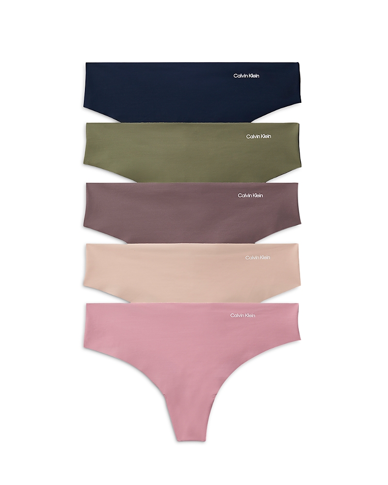 Calvin Klein Invisibles Thongs, Pack of 5