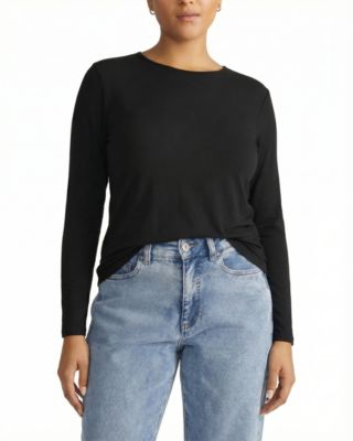 Women's Plus Joan Liquid Jersey Long Sleeve Top