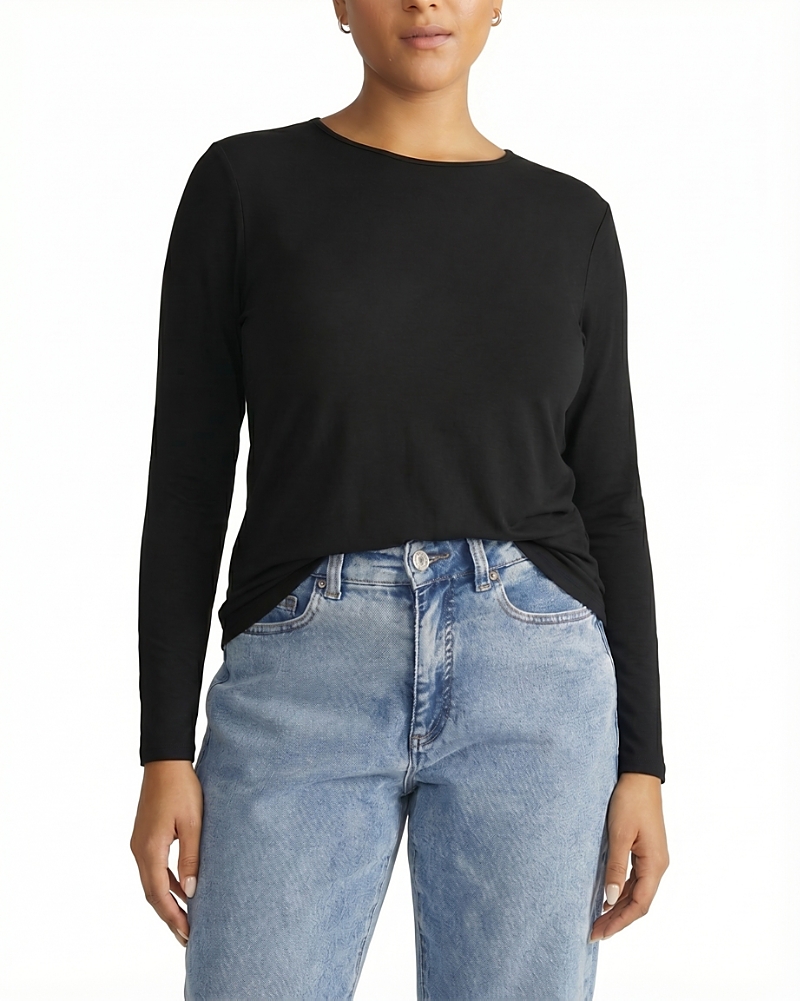 Universal Standard Women's Plus Joan Liquid Jersey Long Sleeve Top