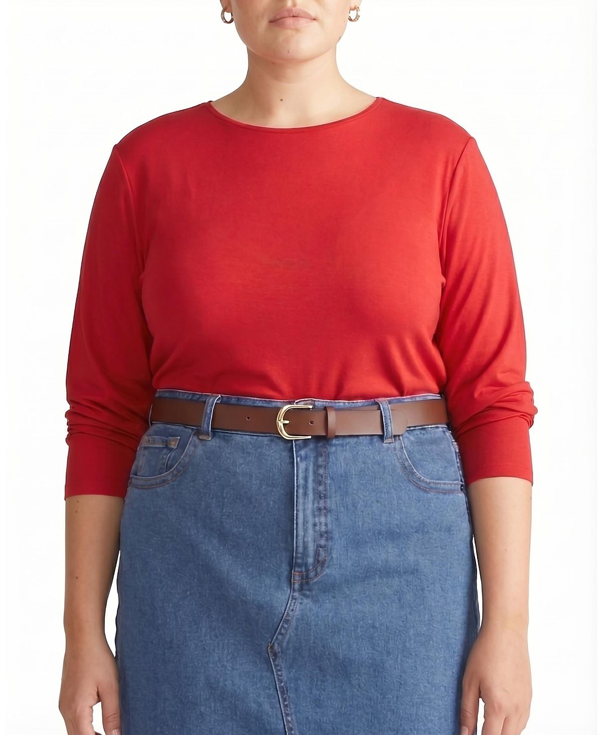 Universal Standard Women's Plus Joan Liquid Jersey Long Sleeve Top