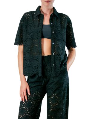 Hermoza Dana Shell Eyelet Coverup Shirt