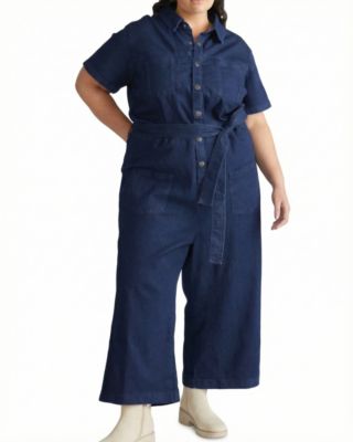  Women's Plus Kate Denim Jumpsuit