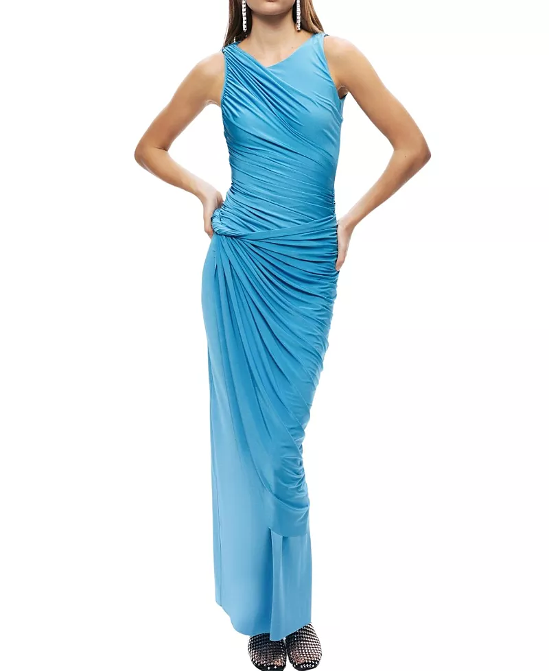Nocturne Draped Sleeveless Maxi Dress